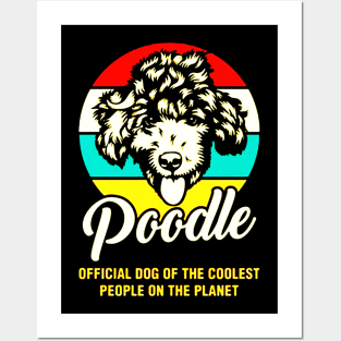 Funny Poodle Dog Vintage Retro Posters and Art